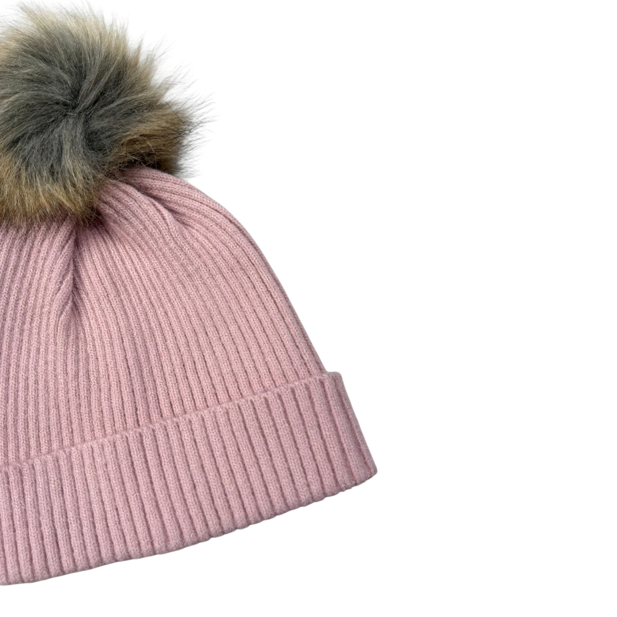 Babidu Cappello tinta unita con Pon Pon Rosa per Neonata 95770 ROSA BABIDU 