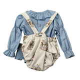 Babine' Completo 2 Pezzi Camicia-Salopette Azzurro per Neonata 2612021 AZZURRO BABINE' 