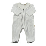 Baby Gi Tutina Manica Lunga tinta unita In Ciniglia Bianco per Neonato PQ50 BIANCO BABY GI 
