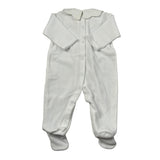 Baby Gi Tutina Manica Lunga tinta unita In Ciniglia Bianco per Neonato PQ50 BIANCO BABY GI 
