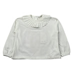 Baby Gi Shirt tinta unita con Colletto Bianco per Neonata UE1937N BIANCO BABY GI 
