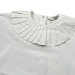 Baby Gi Shirt tinta unita con Colletto Bianco per Neonata UE1937N BIANCO BABY GI 