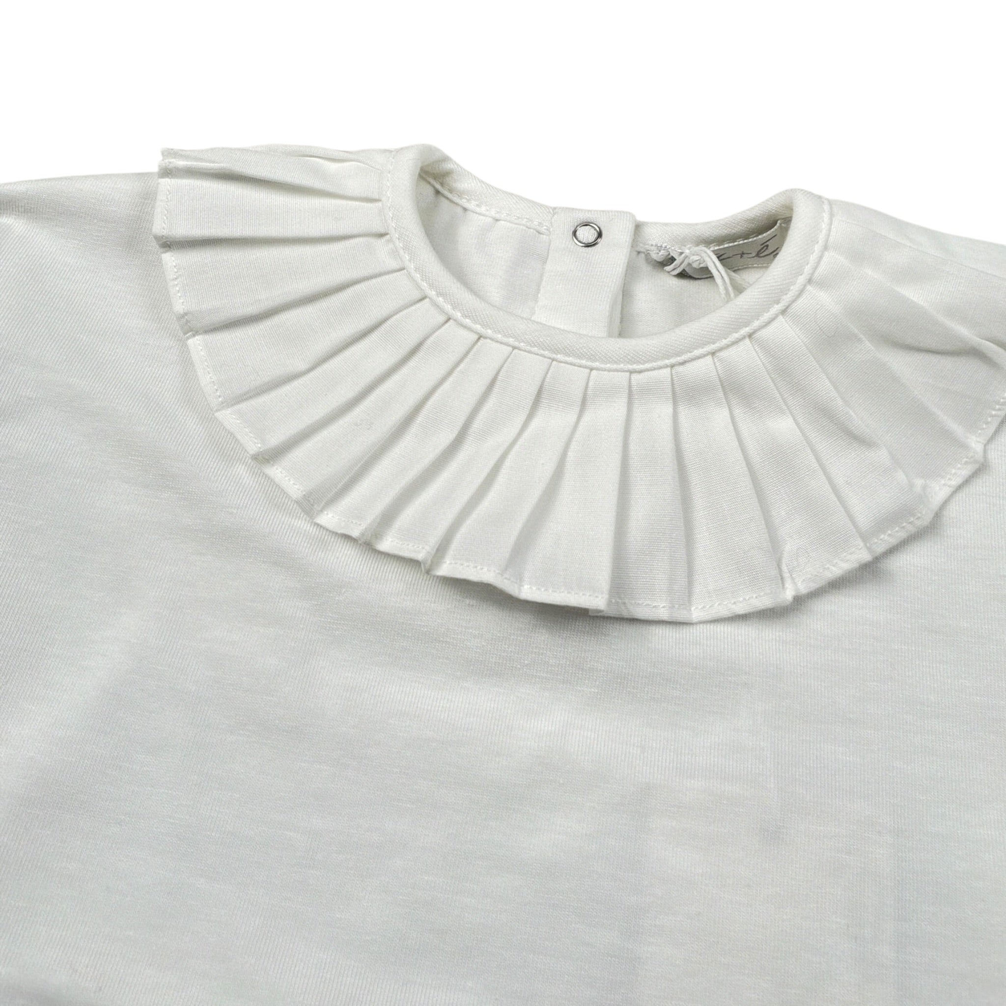 Baby Gi Shirt tinta unita con Colletto Bianco per Neonata UE1937N BIANCO BABY GI 