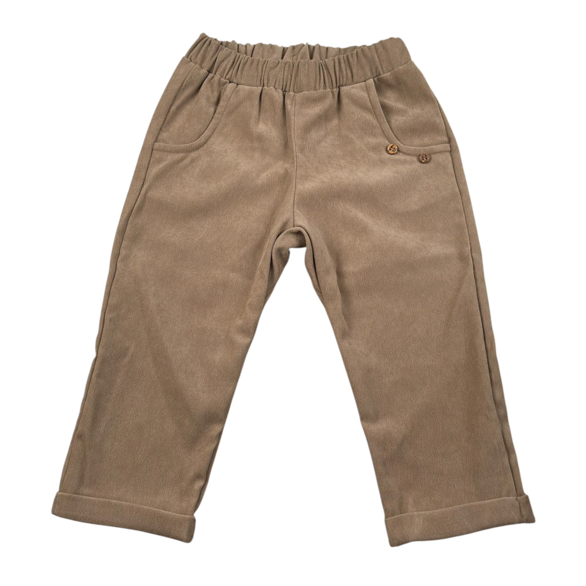Baby Vip Pantalone tinta unita con Elastico In Vita Beige per Neonato T1041 BEIGE BABY VIP 