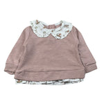 Baby Vip Maglia tinta unita Colletto Camicia Rosa per Neonata T1727 ROSA BABY VIP 