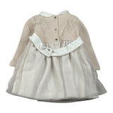 Baby Vip Abito tinta unita con Tulle Beige per Bambina T4107 BEIGE BABY VIP 