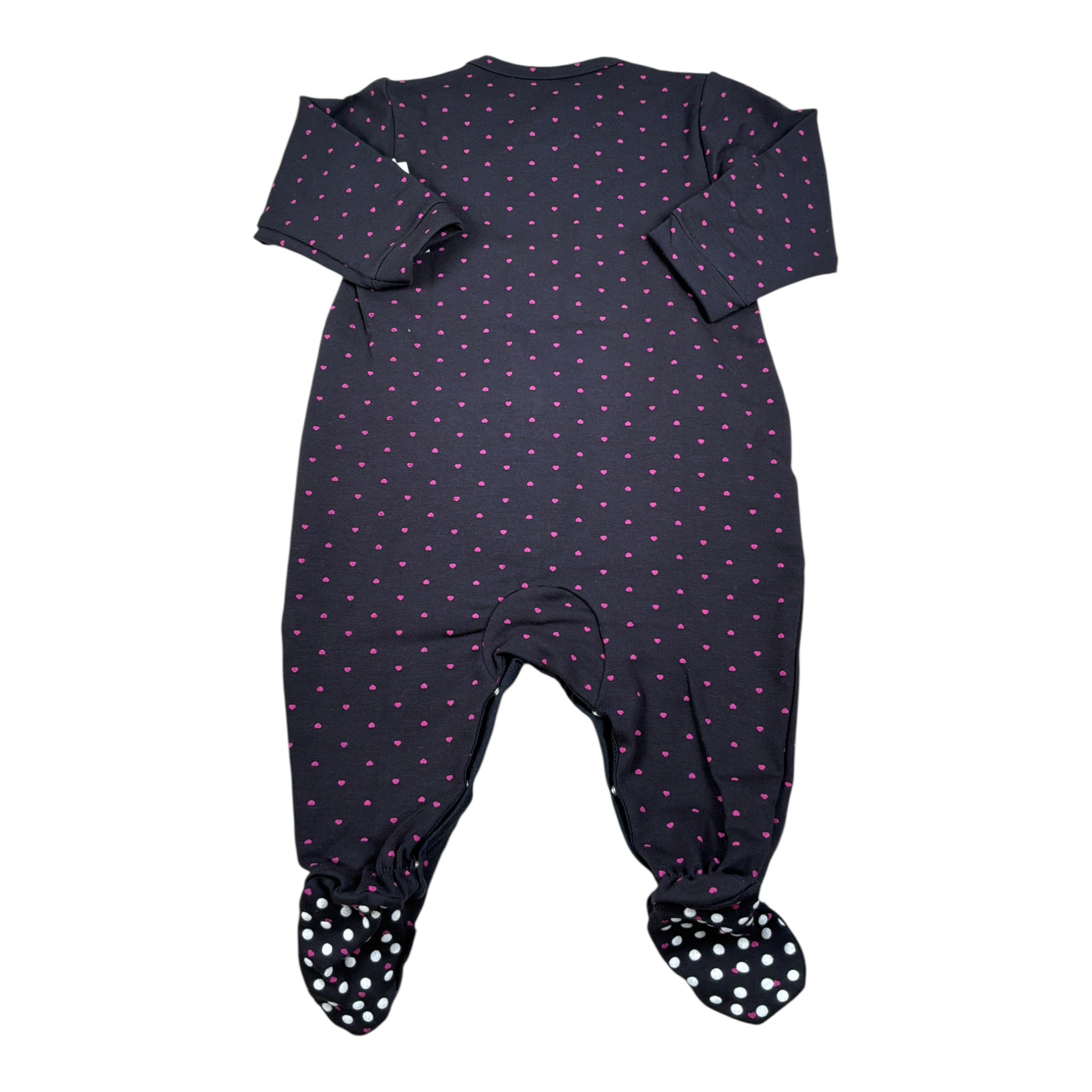 Baby Vip Tutina tinta unita con Cuori Blu per Neonata T4354 BLU BABY VIP 