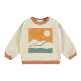 Babyclic Felpa Chiusa Girocollo con Stampa Beige per Bambino L276310009 BEIGE BABYCLIC 