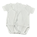 Babyvip Set 2 Body tinta unita Mezza Manica Bianco per Neonata J1575 BIANCO BABYVIP 