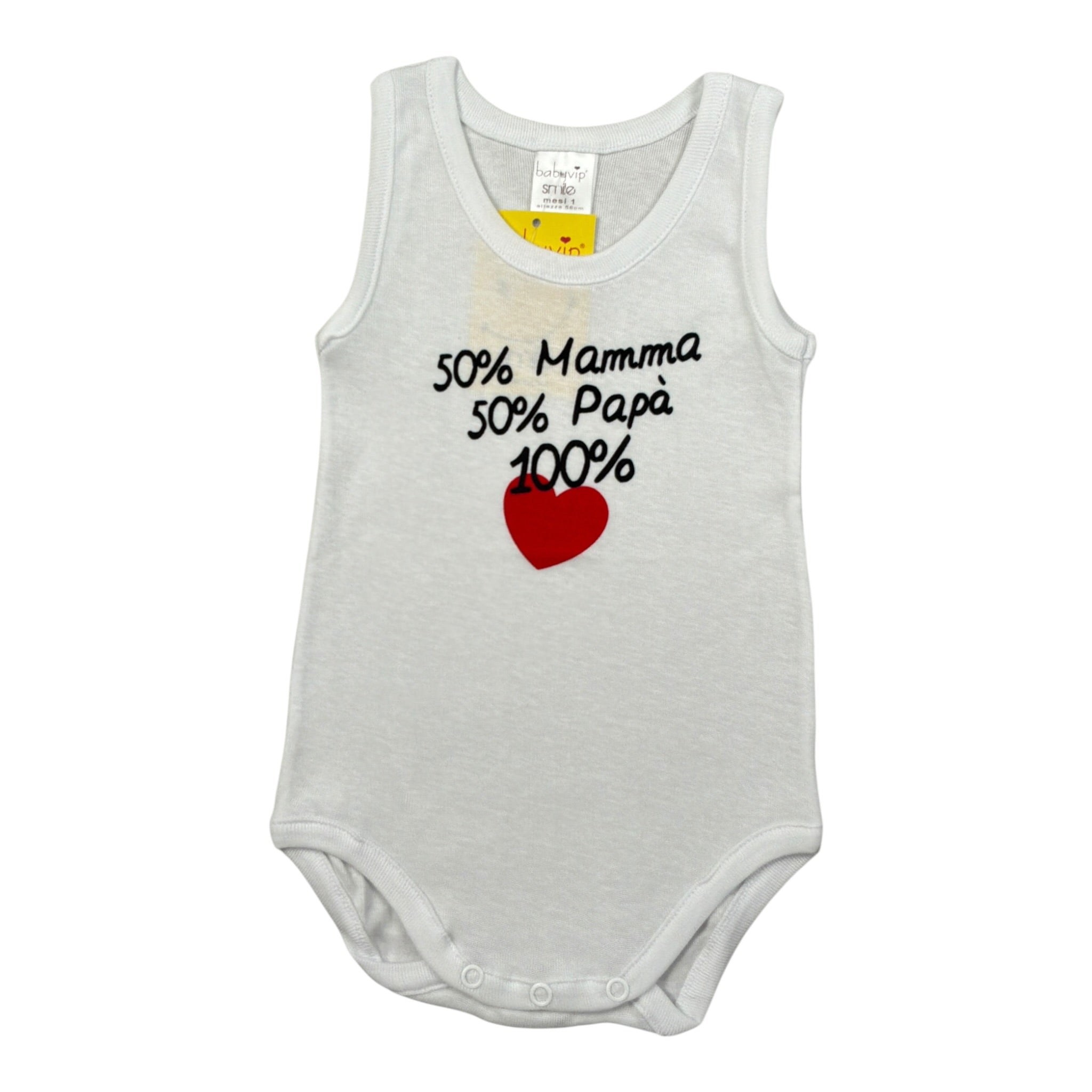 Babyvip Body tinta unita con Stampa Giromanica Bianco per Neonata J1601 BIANCO BABYVIP 
