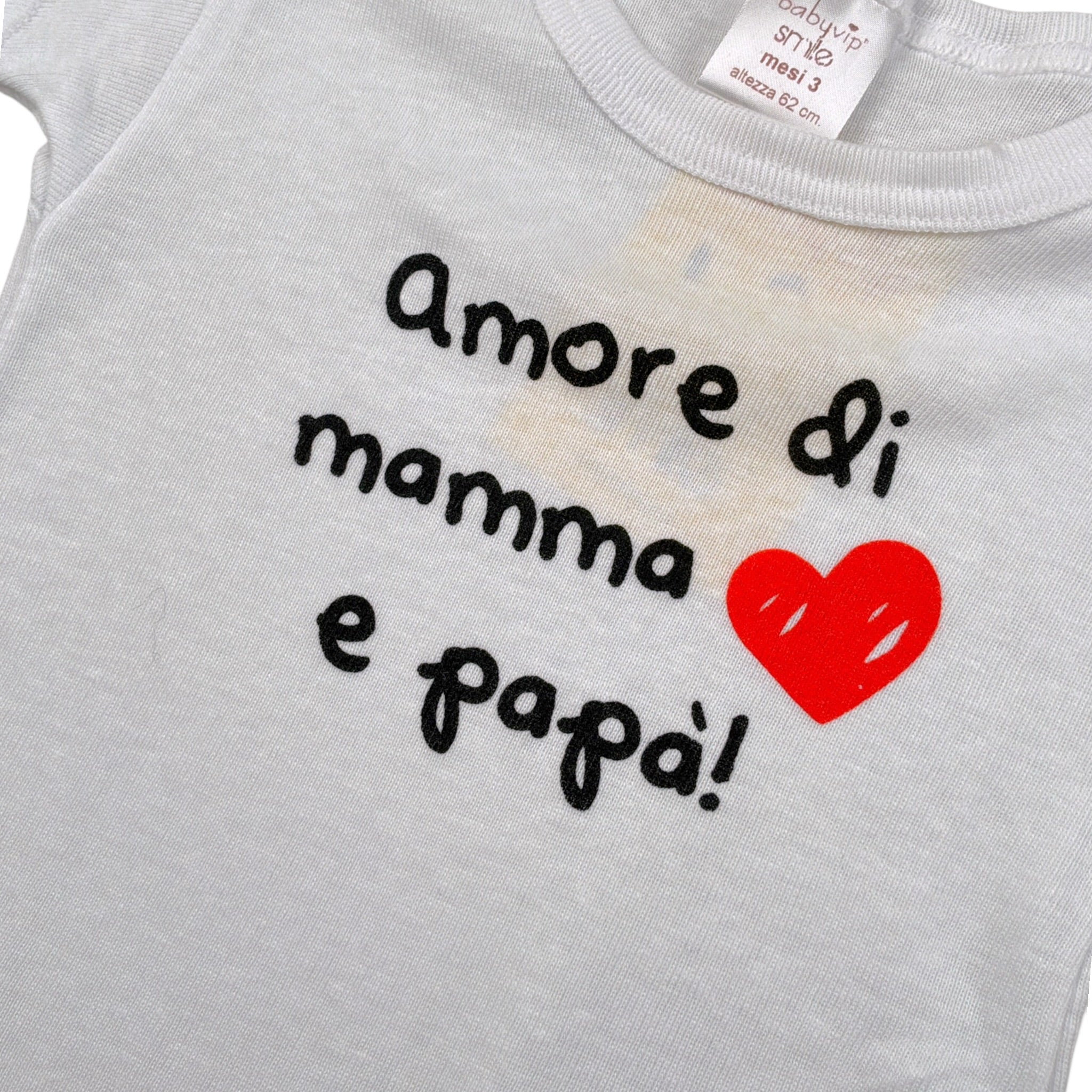 Babyvip Body Mezza Manica tinta unita Bianco per Neonata J1604 BIANCO BABYVIP 
