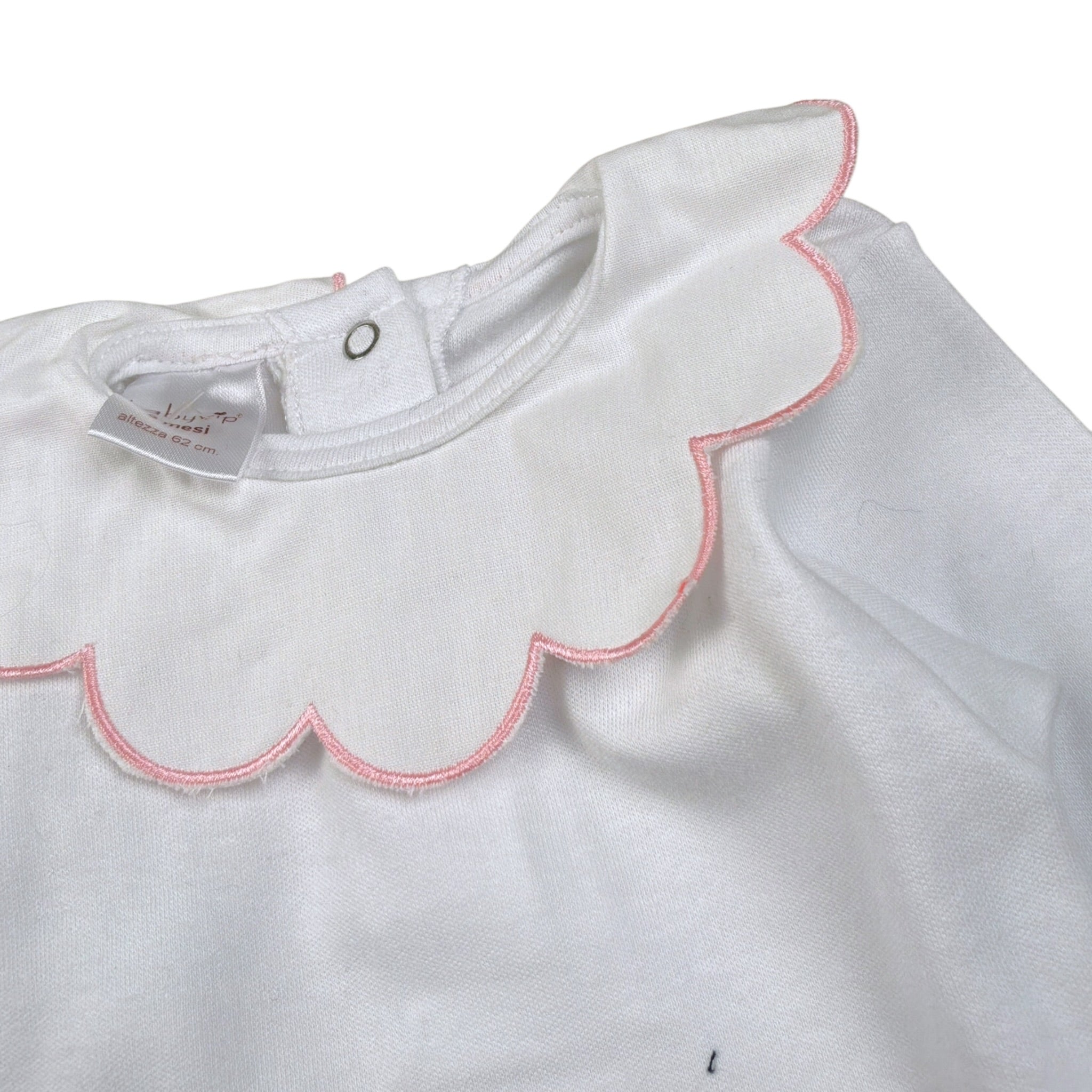 Babyvip Body tinta unita con Colletto Bianco per Neonata J1744 BIANCO BABYVIP 