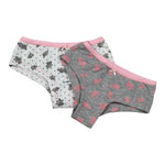 Babyvip Set 2 Slip Bicolore con Stampa Grigio/Bianco per Bambina Q4326 GRIGIO/BIANCO BABYVIP 