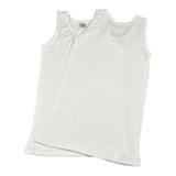Babyvip Set 2 Canotta Intima tinta unita Bianco per Bambina Q5328 BIANCO BABYVIP 