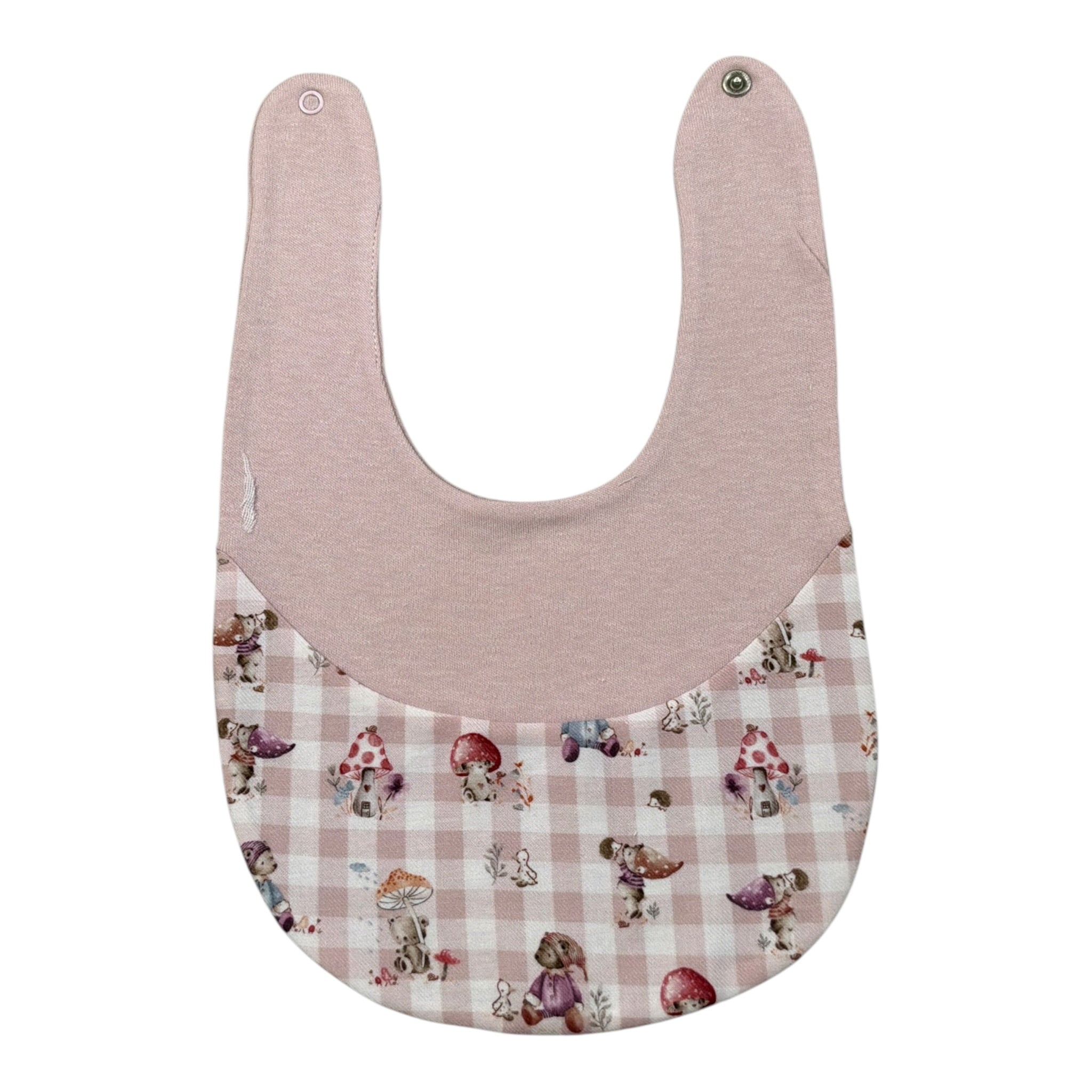 Babyvip Bavetta tinta unita con Fantasia Rosa per Neonata T17052 ROSA BABYVIP 