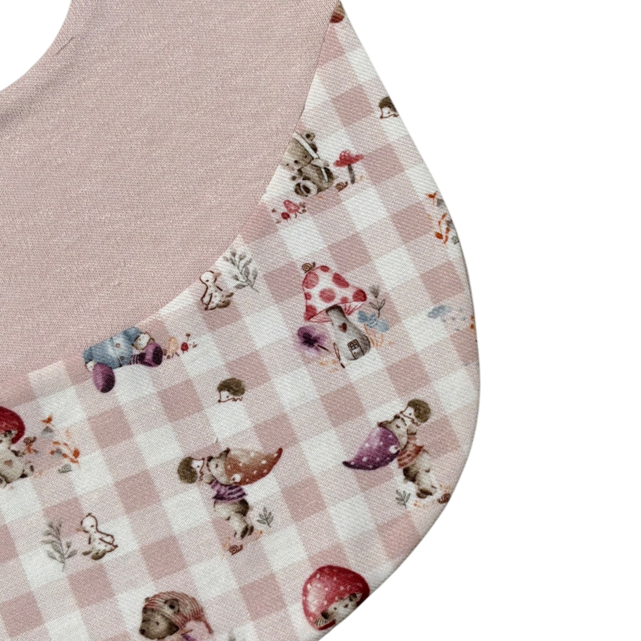 Babyvip Bavetta tinta unita con Fantasia Rosa per Neonata T17052 ROSA BABYVIP 