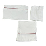 Babyvip Lenzuola Set 3Pz tinta unita Bianco per Neonata T1736 BIANCO BABYVIP 