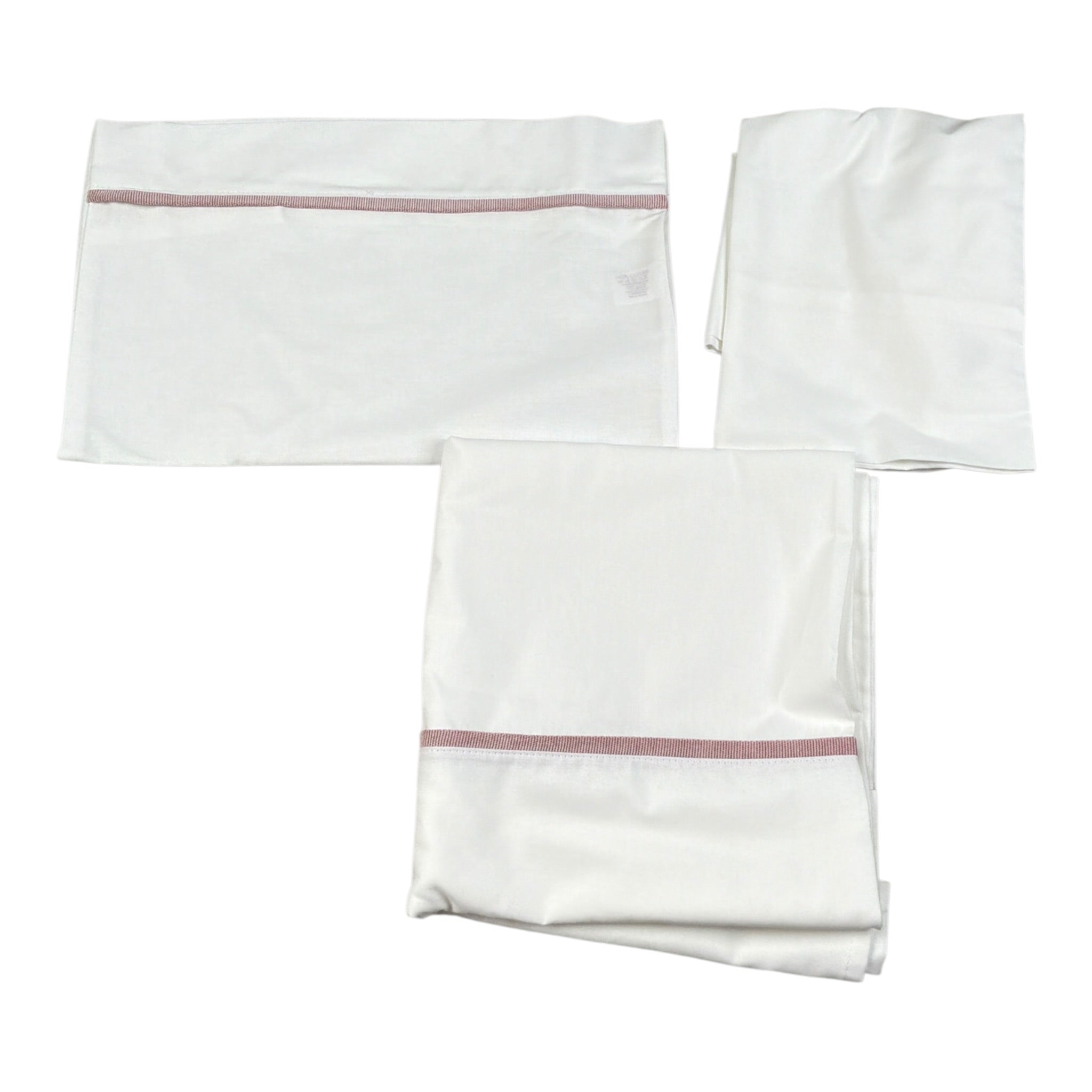 Babyvip Lenzuola Set 3Pz tinta unita Bianco per Neonata T1736 BIANCO BABYVIP 