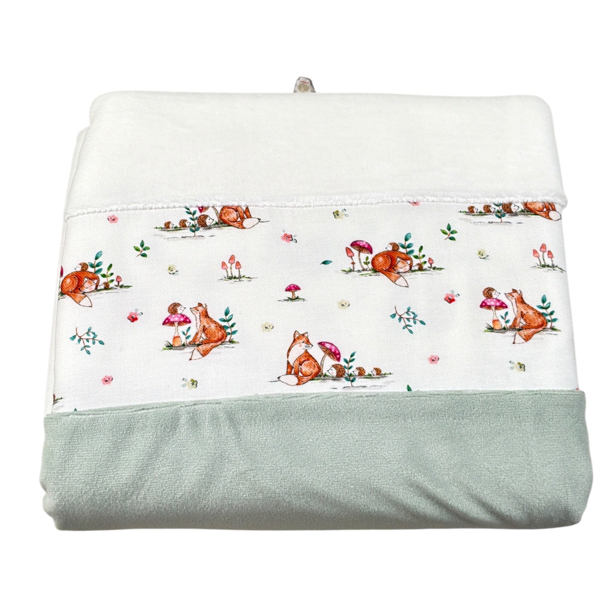 Babyvip Coperta Bicolore con Stampa Bianco per Neonata T1779 BIANCO BABYVIP 