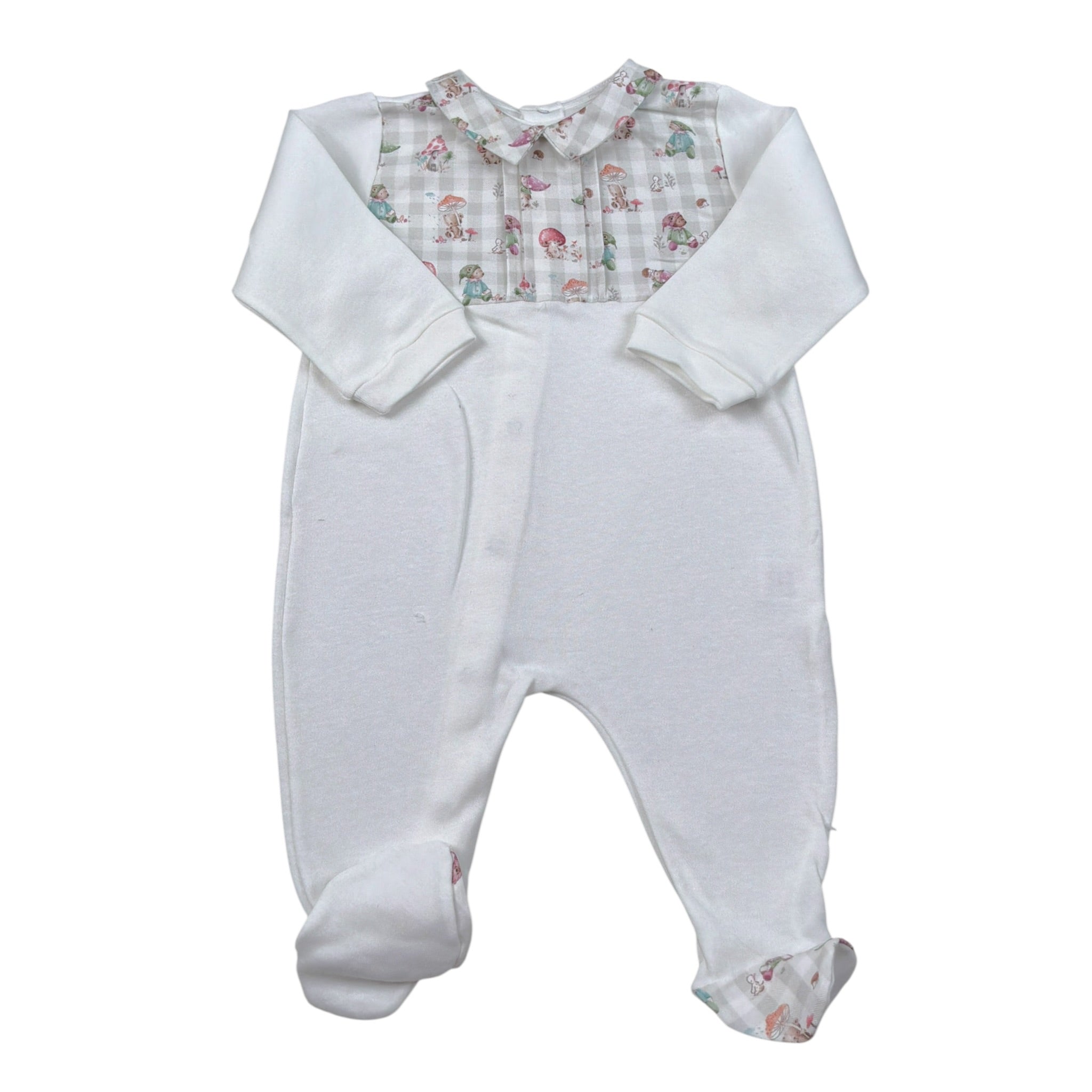 Babyvip Tutina tinta unita con Colletto Bianco per Neonata T2875 BIANCO BABYVIP 