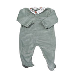 Babyvip Tutina tinta unita In Velluto Verde per Neonata T2885 VERDE BABYVIP 