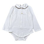 Babyvip Body tinta unita con Colletto Bianco per Bambina T4100 BIANCO BABYVIP 