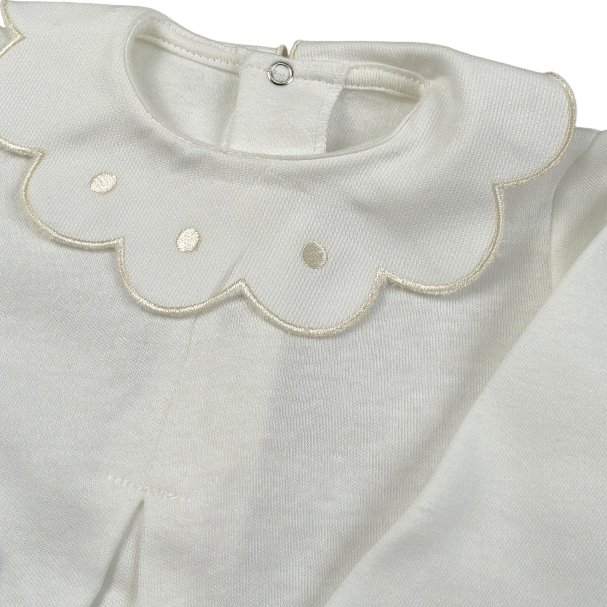 Babyvip Tutina tinta unita con Colletto Bianco per Neonata T4309 BIANCO BABYVIP 