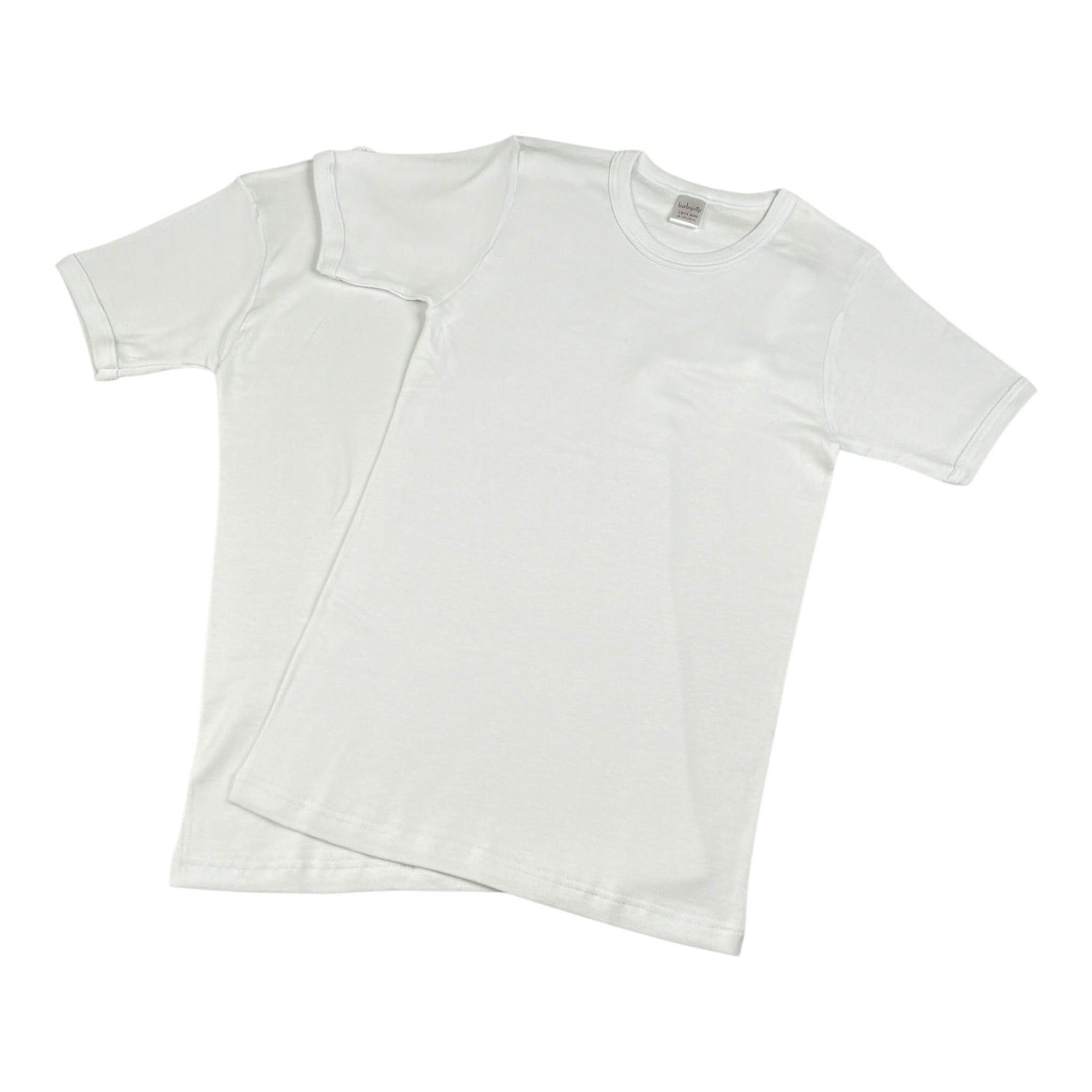 Babyvip Set 2 T-Shirt Intima tinta unita Bianco per Neonato X5055N BIANCO BABYVIP 