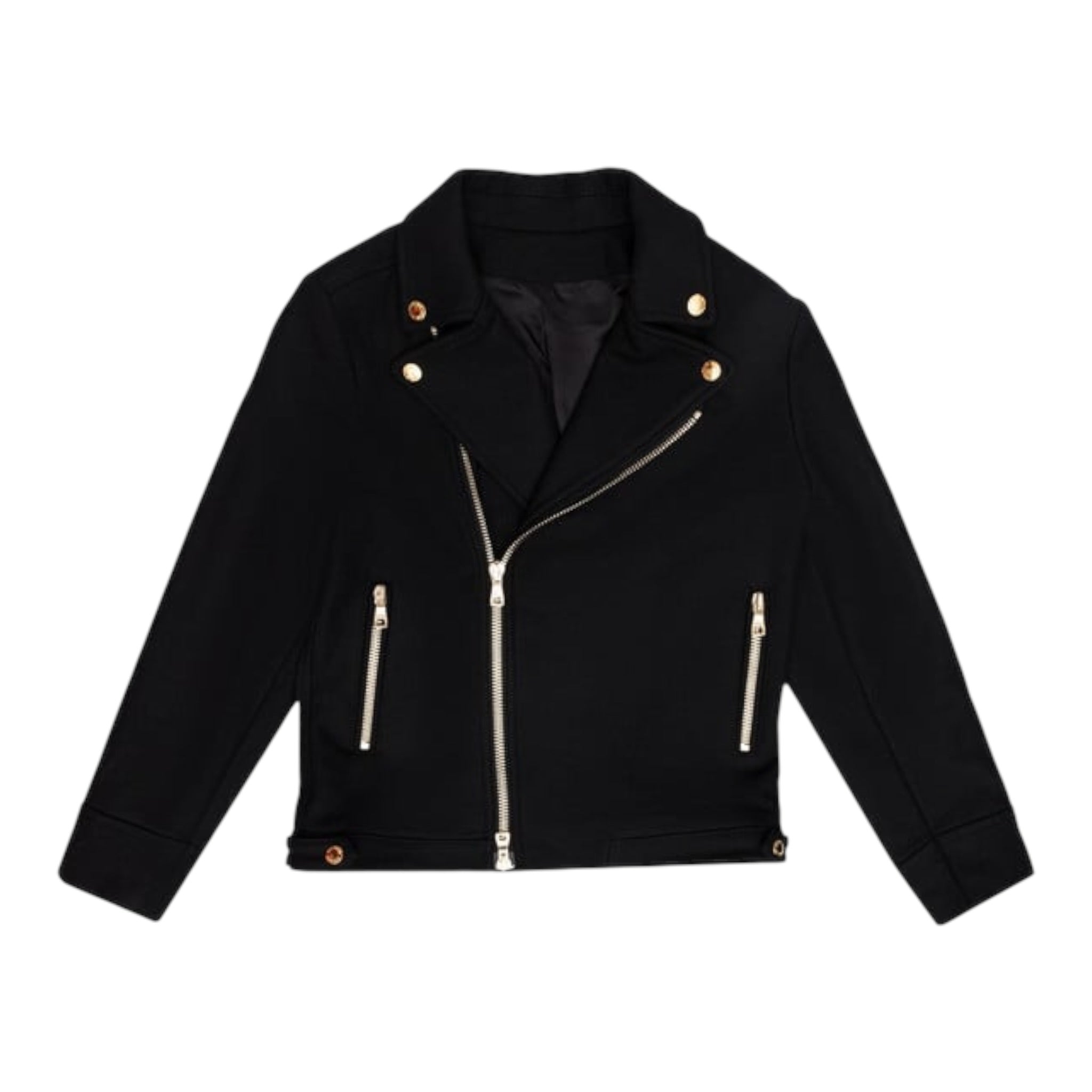 Balmain Giubbino tinta unita con Zip Nero per Bambino 6R2O47 NERO BALMAIN 