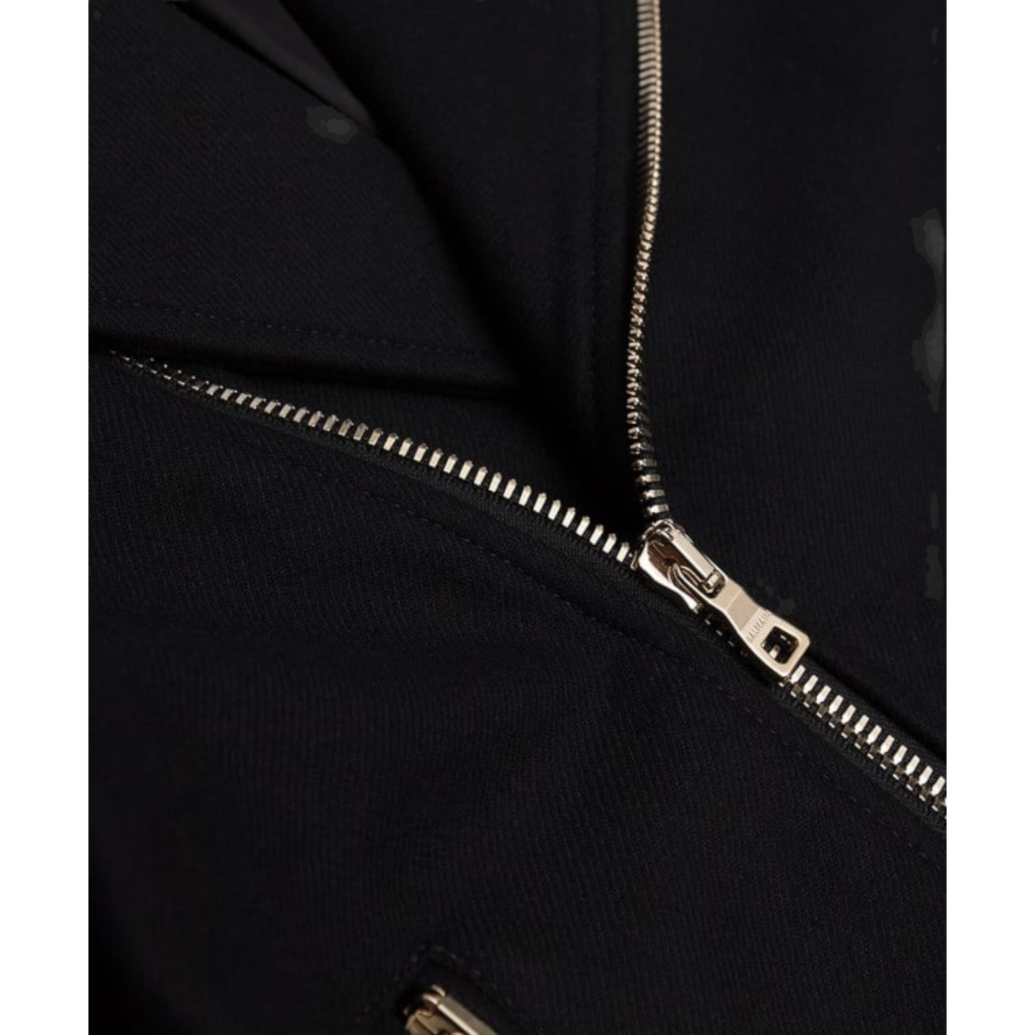 Balmain Giubbino tinta unita con Zip Nero per Bambino 6R2O47 NERO BALMAIN 
