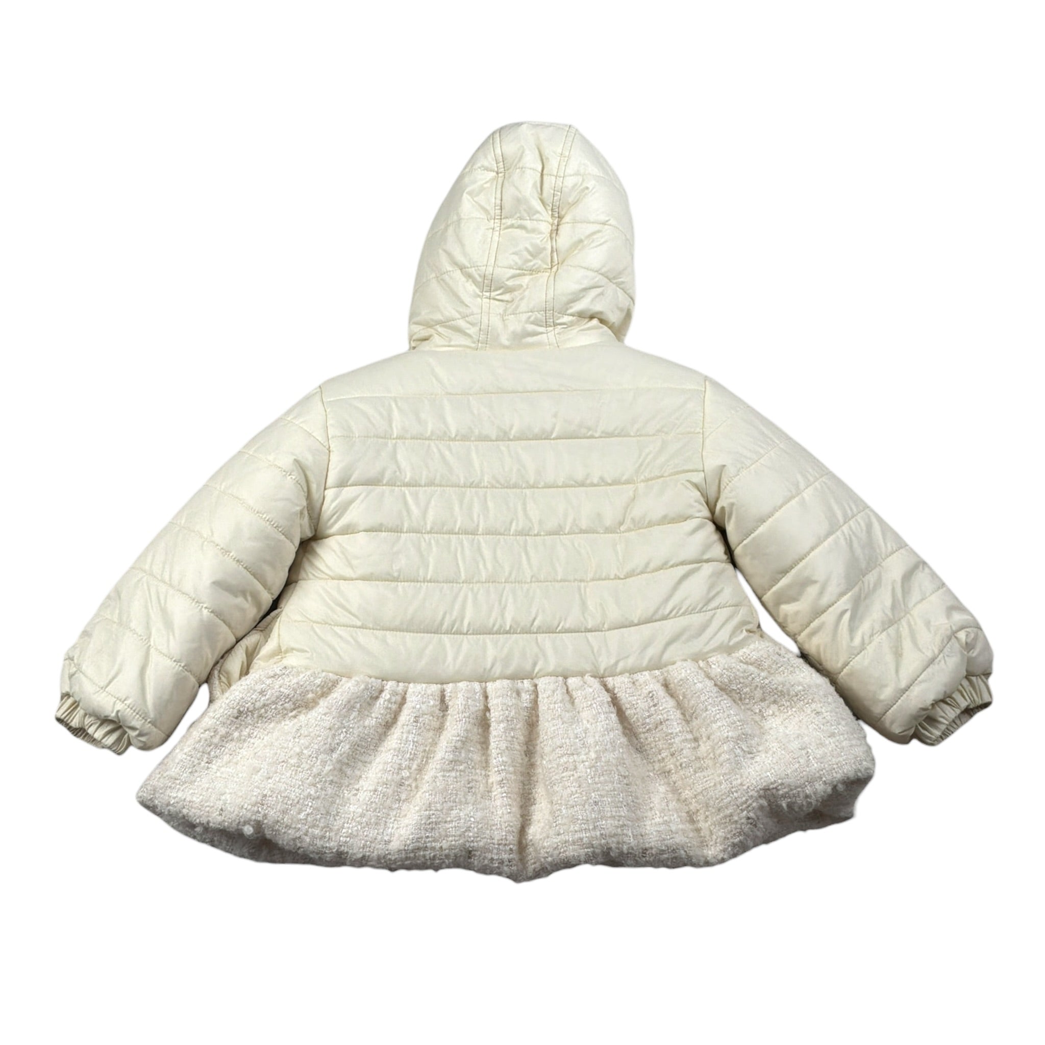 Balmain Giubbino tinta unita con Cappuccio Panna per Neonata BT2020 PANNA BALMAIN 