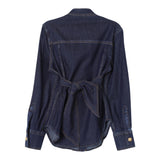 Balmain Camicia Manica Lunga tinta unita In Denim Blu per Bambina BU5A00 BLU BALMAIN 