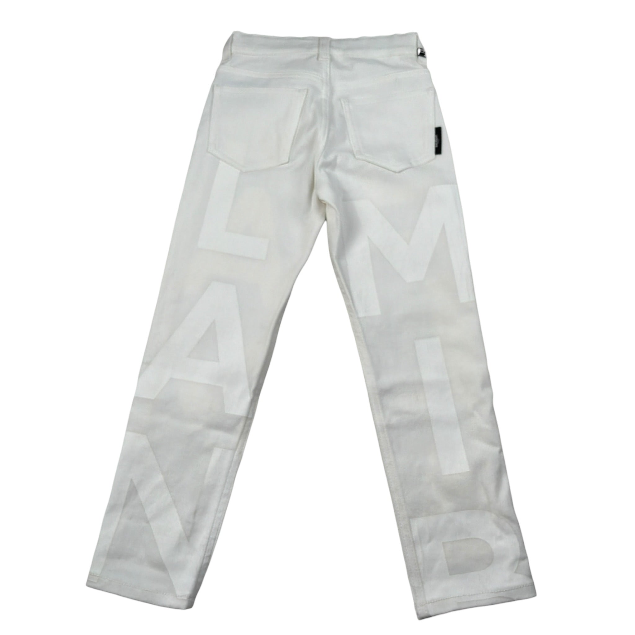 Balmain Jeans tinta unita con Stampe Logo Bianco per Bambino BU6P30 BIANCO BALMAIN 