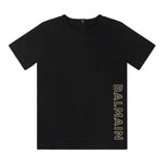 Balmain T-Shirt tinta unita con Logo Nero per Neonato BU8531 NERO BALMAIN 