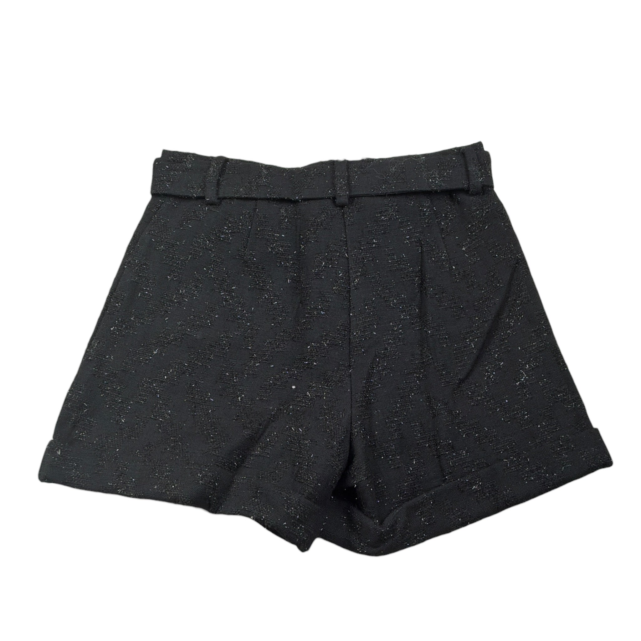 Balmain Short tinta unita con Cintura Nero per Bambina BV6C29 NERO BALMAIN 