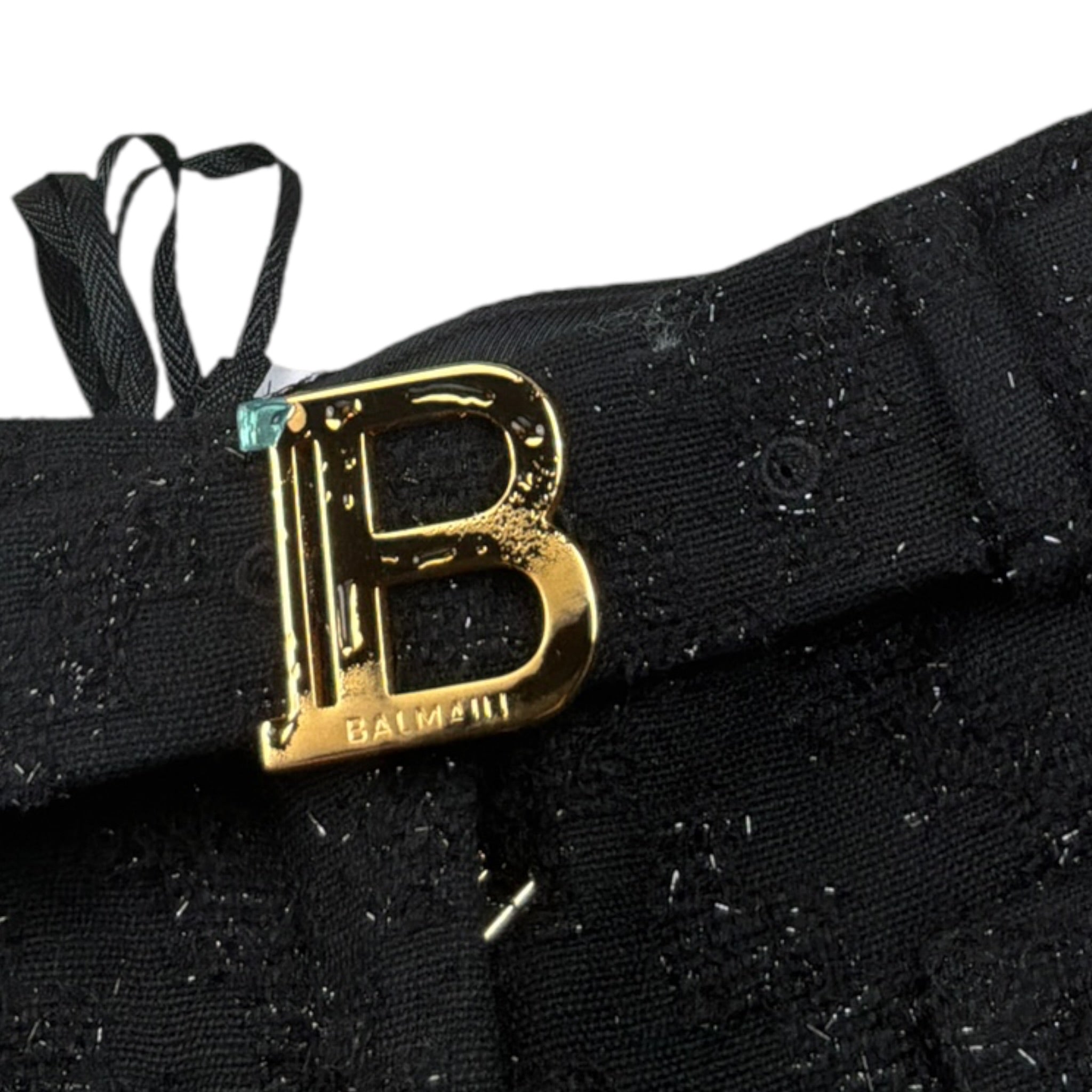 Balmain Short tinta unita con Cintura Nero per Bambina BV6C29 NERO BALMAIN 
