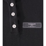 Balmain Gilet In Maglia tinta unita con Logo Nero per Bambino BV9P32 NERO BALMAIN 