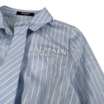 Balmain Abito Manica Lunga Bicolore Azzurro/Blu per Bambina BX1C40I AZZURRO/BLU BALMAIN 
