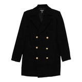 Balmain Cappotto tinta unita con Bottoni Nero per Bambina BX2Q10 NERO BALMAIN 