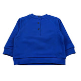 Balmain Felpa Chiusa Girocollo tinta unita con Stampa Blu per Neonato BX4590 BLU BALMAIN 
