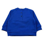Balmain Felpa Chiusa Girocollo tinta unita con Stampa Blu per Neonato BX4590 BLU BALMAIN 