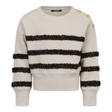 Balmain Felpa tinta unita con Applicazioni Beige per Bambina BX4A20 BEIGE BALMAIN 