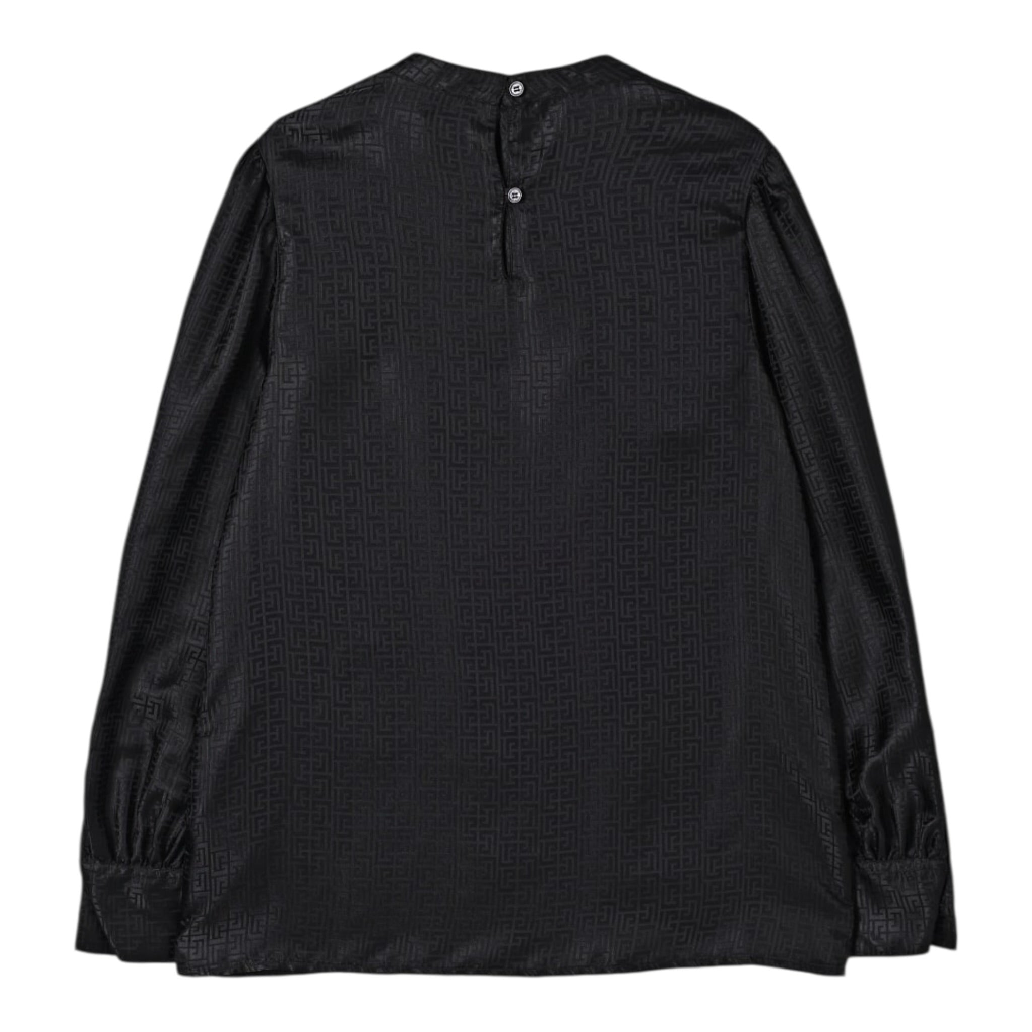 Balmain Camicia tinta unita Logata Nero per Bambina BX5A30 NERO BALMAIN 