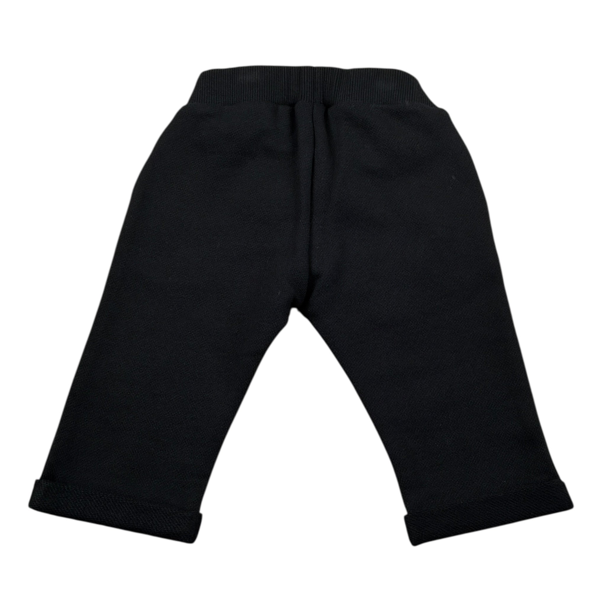 Balmain Pantalone Tuta tinta unita con Logo Nero per Neonato BX6530 NERO BALMAIN 