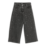 Balmain Jeans tinta unita con Applicazioni Brillantini Grigio per Bambina BX6B60 GRIGIO BALMAIN 