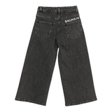 Balmain Jeans tinta unita con Applicazioni Brillantini Grigio per Bambina BX6B60 GRIGIO BALMAIN 
