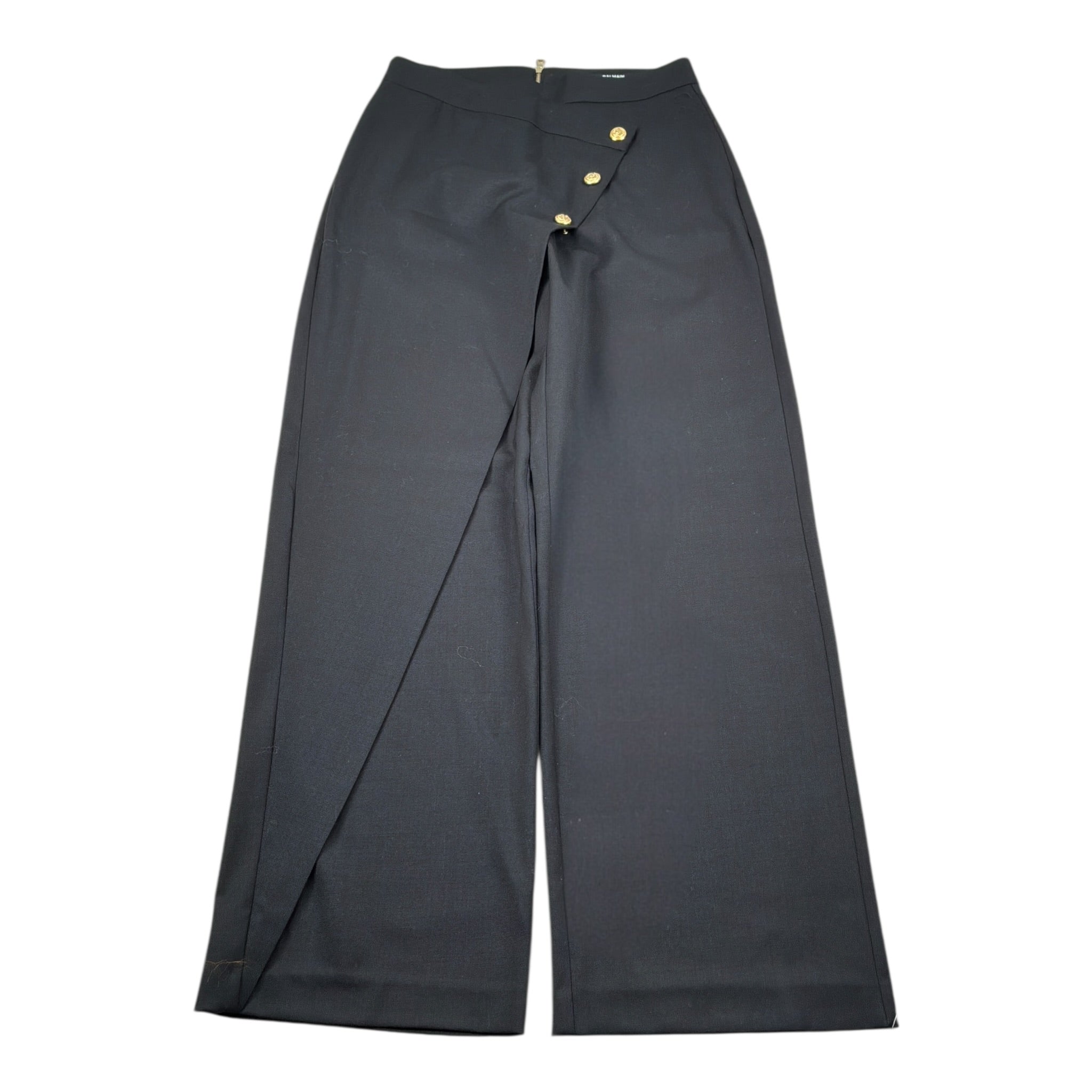 Balmain Pantalone tinta unita Elegante Nero per Bambina BX6B80 NERO BALMAIN 