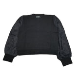 Balmain Cardigan tinta unita con Maniche Peluche Nero per Bambina BX9A70 NERO BALMAIN 