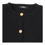 Balmain Cardigan tinta unita con Maniche Peluche Nero per Bambina BX9A70 NERO BALMAIN 