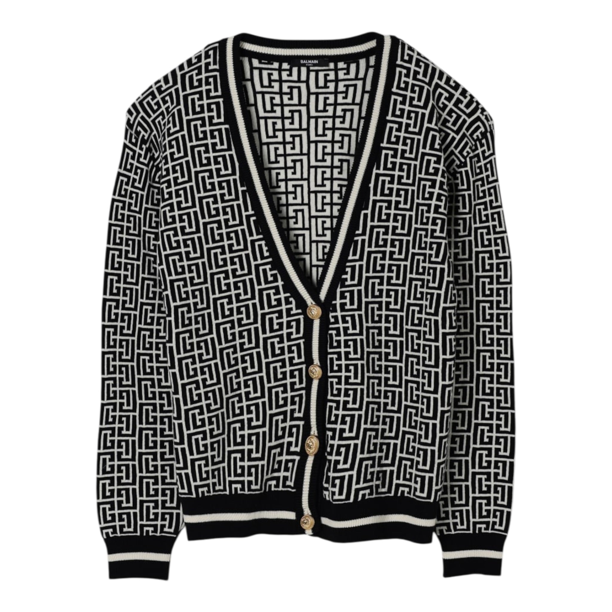 Balmain Cardigan tinta unita Logato Bianco per Bambino BX9P10 BIANCO BALMAIN 